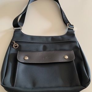 Longchamp nylon  grey cross body Purse/handbag